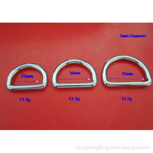 Factory Supply Bag Accessories Zinc Alloy Handbag D Ring